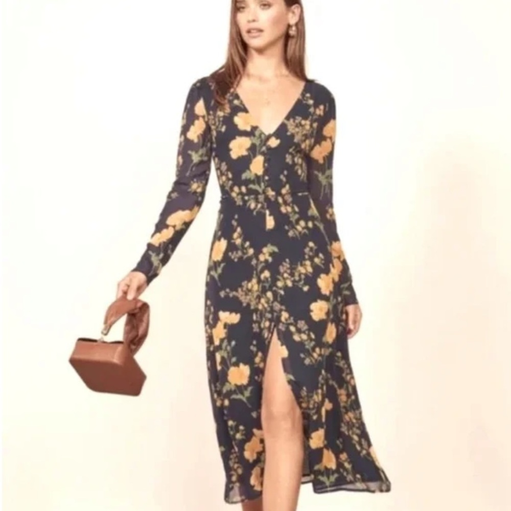Reformation Orchard Midi Dress Bernadette Floral Size 6